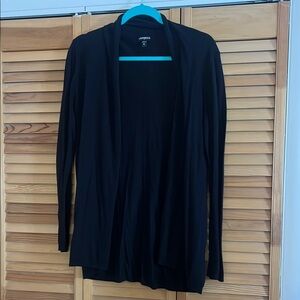 Black Open Front Cardigan